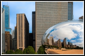 Chicago Millennium Park, The Bean Sculpture.
